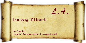 Luczay Albert névjegykártya