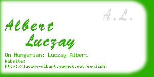 albert luczay business card